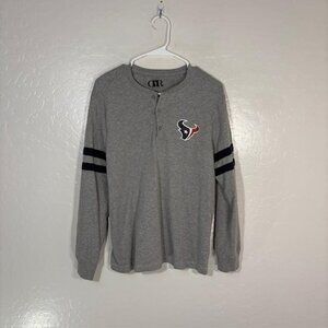 Houston Texans Shirt Mens Small NFL Football Long Sleeve Henley Darius Rucker